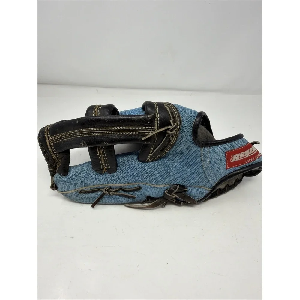 Vintage Regent Baseball Glove Left‎ Handed Blue Mesh Fabric Fielding Mitt Korea